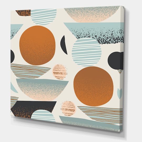 Designart - Retro Shapes With Abstract Suns and Moons I